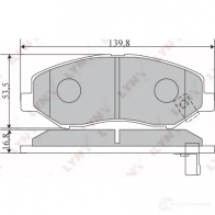 Тормозные колодки дисковые, комплект LYNXAUTO P PIZR7 BD-5722 3639244