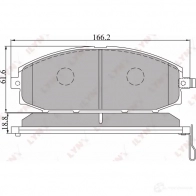 Тормозные колодки дисковые, комплект LYNXAUTO 3639239 4905601012277 KWOW T BD-5715 - Изображение 2