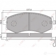Тормозные колодки дисковые, комплект LYNXAUTO 3639235 JO CL78 4905601010792 BD-5708 - Изображение 2