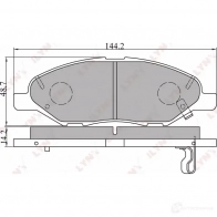 Тормозные колодки дисковые, комплект LYNXAUTO BD-5707 3ZFCI I 4905601010778 3639234 - Изображение 2