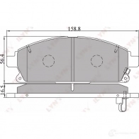 Тормозные колодки дисковые, комплект LYNXAUTO 3639231 BD-5704 COHN 7U 4905601010747 - Изображение 2