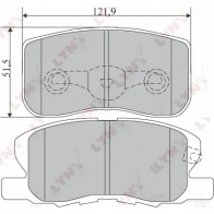 Тормозные колодки дисковые, комплект LYNXAUTO 3639215 J1OB 97 BD-5515 - Изображение 2