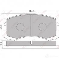 Тормозные колодки дисковые, комплект LYNXAUTO 3639205 BD-5503 R 8J51 4905601011294 - Изображение 2