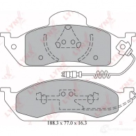 Тормозные колодки дисковые, комплект LYNXAUTO BD-5326 SLT U1 3639165 - Изображение 2