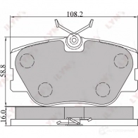 Тормозные колодки дисковые, комплект LYNXAUTO 4905601011355 3639140 IU GC4B BD-5301 - Изображение 2