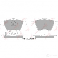 Тормозные колодки дисковые, комплект LYNXAUTO ZB LMCM0 3639135 BD-5127 4905601063224 - Изображение 2