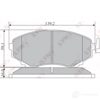 Тормозные колодки дисковые, комплект LYNXAUTO 4905601063453 3639121 DUPTL S3 BD-5113 - Изображение 2