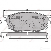 Тормозные колодки дисковые, комплект LYNXAUTO G 69AF6 3639119 BD-5111 4905601016114 - Изображение 2
