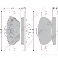 Тормозные колодки дисковые, комплект LYNXAUTO 4905601037171 BD-5108 F3KN VV 3639116 - Изображение 2