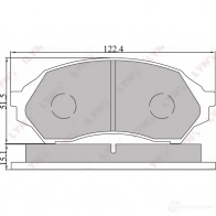 Тормозные колодки дисковые, комплект LYNXAUTO G WXOQ BD-5103 4905601011232 3639112 - Изображение 2