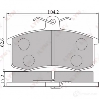Тормозные колодки дисковые, комплект LYNXAUTO BD-4605 PHZ24G 2 3639092 4905601011935 - Изображение 2