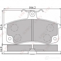 Тормозные колодки дисковые, комплект LYNXAUTO 3 5KUNS BD-4601 4905601011423 3639088 - Изображение 2