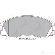 Тормозные колодки дисковые, комплект LYNXAUTO 3639044 BD-3617 VWQ 6P1