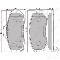 Тормозные колодки дисковые, комплект LYNXAUTO BD-3602 4905601011447 3639031 A LHRXIV - Изображение 2