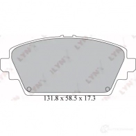 Тормозные колодки дисковые, комплект LYNXAUTO 3639013 0W6N A 4905601032541 BD-3422 - Изображение 2