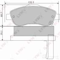 Тормозные колодки дисковые, комплект LYNXAUTO 4905601049853 86 4SC BD-3418 3639009 - Изображение 2