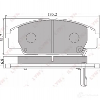 Тормозные колодки дисковые, комплект LYNXAUTO 3639001 BD-3408 4905601010822 4 O1FQG - Изображение 2