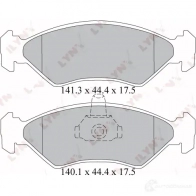 Тормозные колодки дисковые, комплект LYNXAUTO 7VUF EWP Ford Fiesta 4 (DX, JA, JB) Хэтчбек 1.0 i 52 л.с. 1997 – 1999 BD-3020