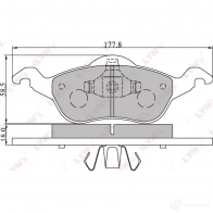 Тормозные колодки дисковые, комплект LYNXAUTO W2ZZ9 P BD-3009 4905601016169 3638964 - Изображение 2