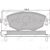 Тормозные колодки дисковые, комплект LYNXAUTO M 5A0V 4905601016152 3638961 BD-3006 - Изображение 2
