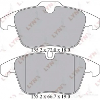 Тормозные колодки дисковые, комплект LYNXAUTO Peugeot 508 F 1PAF6 BD-2224