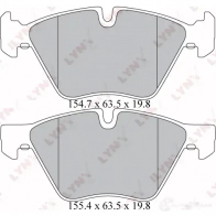 Тормозные колодки дисковые, комплект LYNXAUTO 3638850 BD-1414 4905601048580 4NO U60 - Изображение 2