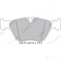 Тормозные колодки дисковые, комплект LYNXAUTO O49T A 4905601062463 3638846 BD-1410 - Изображение 2