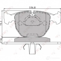 Тормозные колодки дисковые, комплект LYNXAUTO BD-1401 4905601011409 3638837 J94 DH - Изображение 2