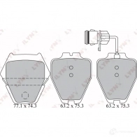 Тормозные колодки дисковые, комплект LYNXAUTO 3638822 4905601060926 BD-1218 JAO G2 - Изображение 2