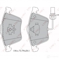 Тормозные колодки дисковые, комплект LYNXAUTO 4905601048559 3638821 DG3I Y3 BD-1217 - Изображение 2