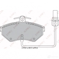 Тормозные колодки дисковые, комплект LYNXAUTO E5A 0F BD-1215 4905601037201 3638819 - Изображение 2