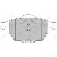 Тормозные колодки дисковые, комплект LYNXAUTO BD-1213 3638817 4905601064962 L 75X1 - Изображение 2