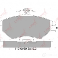 Тормозные колодки дисковые, комплект LYNXAUTO 4905601037256 BD-1205 3638809 7 11CB - Изображение 2