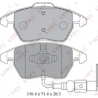 Тормозные колодки дисковые, комплект LYNXAUTO 0Z RMAU 3638807 4905601011416 BD-1203 - Изображение 2