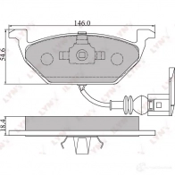 Тормозные колодки дисковые, комплект LYNXAUTO BD-1202 4905601011379 HPH 9N 3638806 - Изображение 2