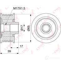 Обгонная муфта генератора LYNXAUTO 3652806 PA-1124 LG 8GZ5 - Изображение 2