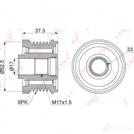 Обгонная муфта генератора LYNXAUTO 3652784 PA-1102 YW80 H9K - Изображение 2