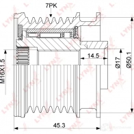 Обгонная муфта генератора LYNXAUTO PA-1098 TC1 K69 3652780 - Изображение 2
