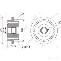 Обгонная муфта генератора LYNXAUTO PA-1084 HQ6 QON 3652766 - Изображение 2