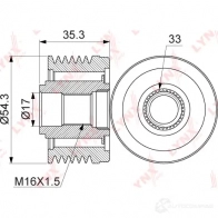 Обгонная муфта генератора LYNXAUTO 57698 C 3652718 PA-1036 - Изображение 2