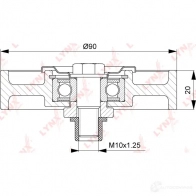 Паразитный обводной ролик приводного ремня LYNXAUTO 1436961214 WLG4L H PB-7264 - Изображение 2
