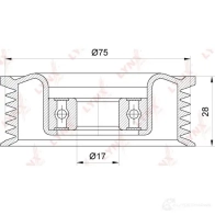 Паразитный обводной ролик приводного ремня LYNXAUTO NX8PBH D 3653971 PB-7233 - Изображение 3