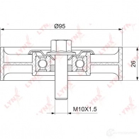 Паразитный обводной ролик приводного ремня LYNXAUTO PB-7217 514YH D 3653955 - Изображение 2