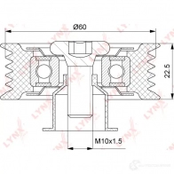 Паразитный обводной ролик приводного ремня LYNXAUTO 3653954 PB-7216 4F MIAX - Изображение 2