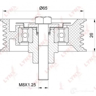 Паразитный обводной ролик приводного ремня LYNXAUTO 3653896 PB-7158 WOB EQ - Изображение 3