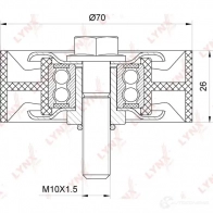 Паразитный обводной ролик приводного ремня LYNXAUTO PB-7157 3653895 CHDF G - Изображение 3