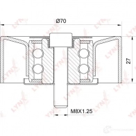 Паразитный обводной ролик приводного ремня LYNXAUTO PB-7137 3653875 NNGR3 R - Изображение 3
