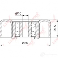 Паразитный обводной ролик приводного ремня LYNXAUTO PB-7070 3653808 3TFD P - Изображение 2