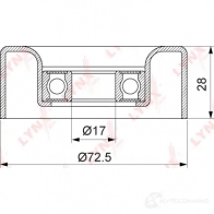 Паразитный обводной ролик приводного ремня LYNXAUTO PB-7047 3653787 U3O347 8 - Изображение 2
