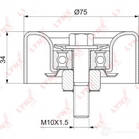 Паразитный обводной ролик приводного ремня LYNXAUTO PB-7046 TS79 IAB 3653786 - Изображение 2